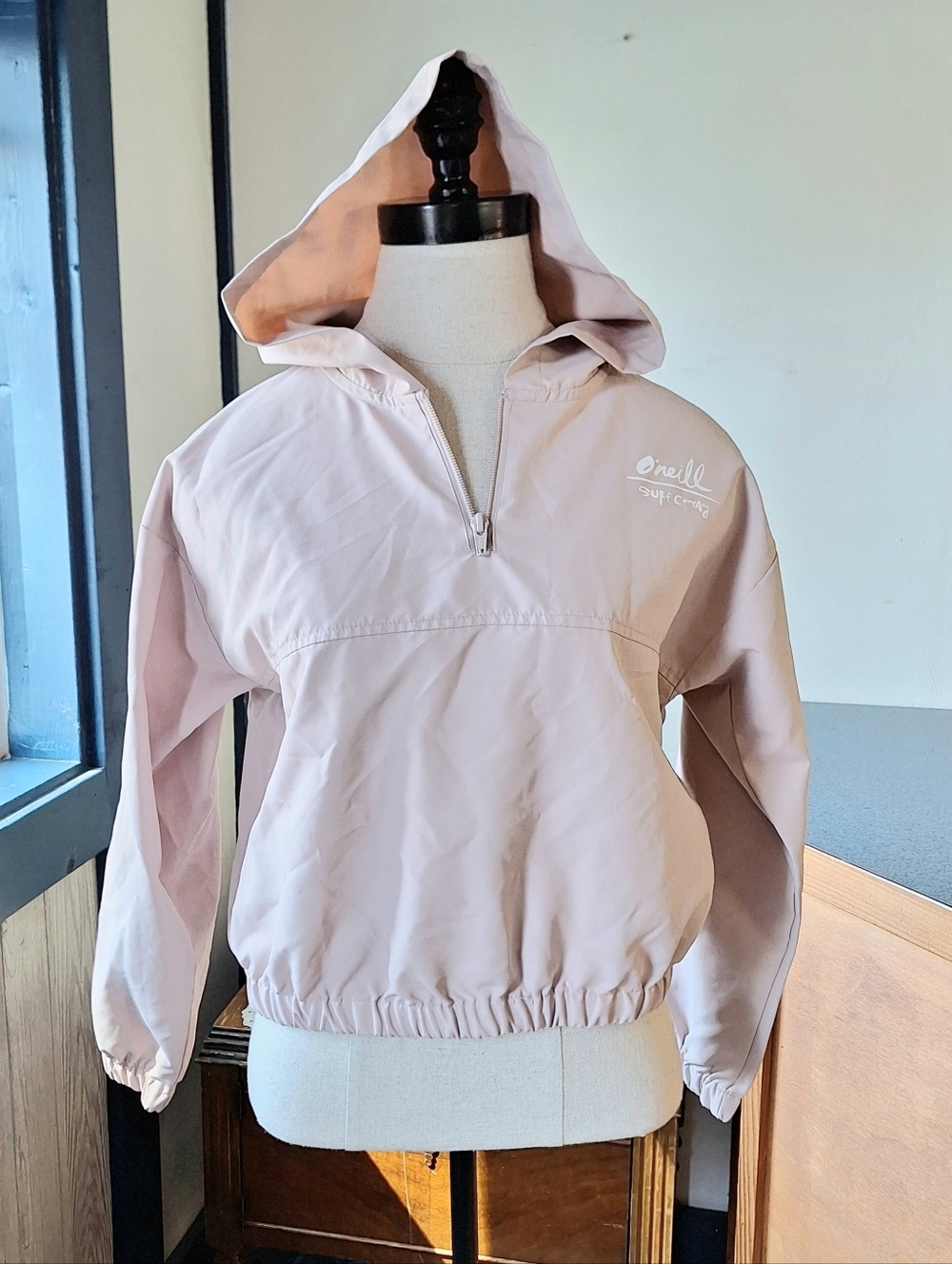 O'Neill Surf Company Cropped 1/4 Zipper Windbreaker Jacket, Tween L, RN#86773